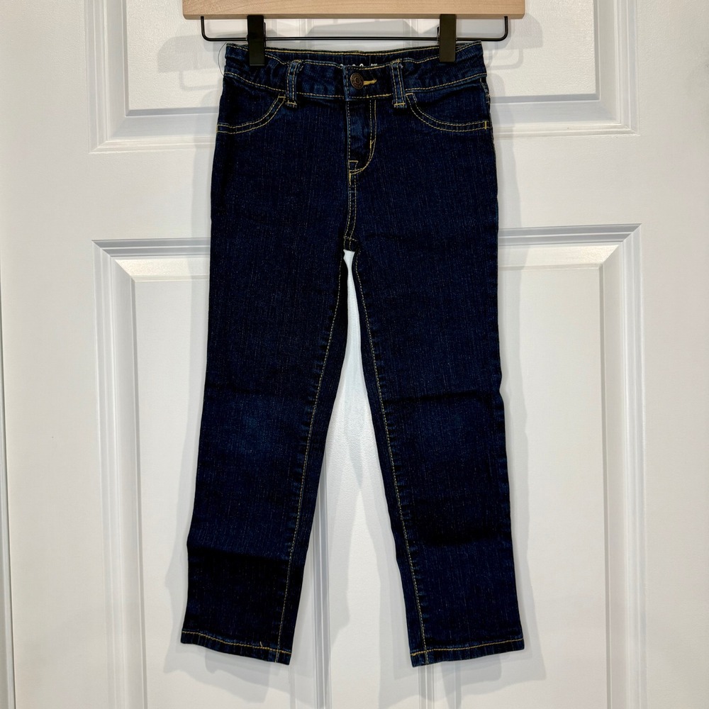 Cat & Jack Girls Dark Wash Super Stretch Straight Leg Jeans Size 5